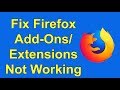 How To Fix Firefox Add-ons Not Working | Extensions Not Working ✔️