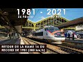 40 ans : Retour de la rame TGV Sud-Est n°16 du record de 1981 à Paris-Gare de Lyon !