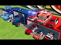 TRANSPORTING CARS, AMBULANCE, POLICE CARS, FIRE TRUCK, MONSTER TRUCK OF COLORS! WITH TRUCKS! - FS 22