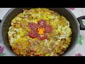 آموزش تهیه املت سیب زمینی و تخم مرغ how to prepare potato and egg omelette