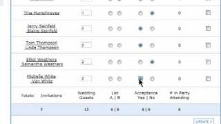 Creating a wedding guest list online with The Knot