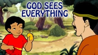 God Sees Everything | Moral Values And Moral Lessons For Kids In English | Cartoon Stories For Kids