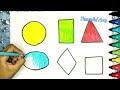 color and mathematical shapes learning for kids teaching material