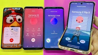 Samsung Z Flip5 vs S8 incoming Call Samsung S10 + Galaxy S9