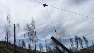 Koller 300 Yarder logging in Idaho with a Christy Carriage after the Clearwater Complex Fire