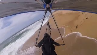 Scary Hang gliding flight \u0026 crash.