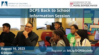 DCPS Back to School Information Session