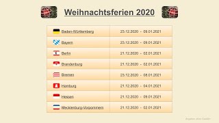 Weihnachtsferien 2020