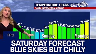 Tampa weather | Blue skies but a bit chilly