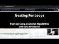 Nesting For Loops (Basic JavaScript) freeCodeCamp tutorial