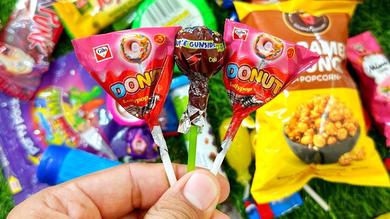 Big Pop Cute Rainbow Candies Chocolates And Lollipops Unpacking