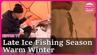 Ice fishing in Japan