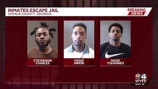 Authorities search for three escaped inmates in DeKalb County, Georgia