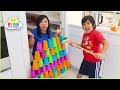 Ryan Pretend Play Stacking Game With Giant Cup Wall
