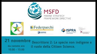 Strategia Marina, webinar 21 novembre Citizen scienze e Specie aliene