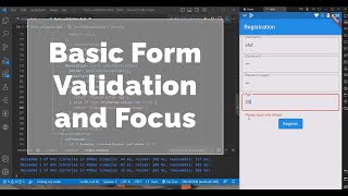 Flutter Form Validation and Focus