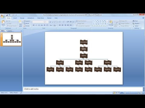 How to make organizational chart  Learn powerpoint easily