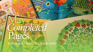 May 2026 Completed Coloring Pages and June Featured Book
