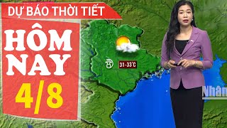 Dự báo thời tiết hôm nay mới nhất ngày 4/8 | Dự báo thời tiết 3 ngày tới