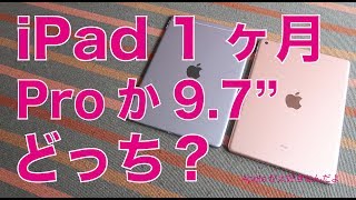 使用1ヶ月の新型iPad9.7インチ (2018)・iPad Pro10.5”とどっちがいい？