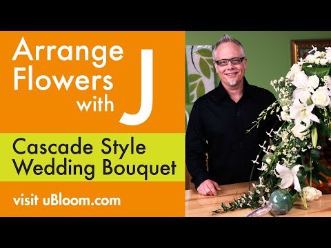 How to Arrange Flowers- A Cascading Wedding Bouquet! How to Arrange Flowers- A Cascading Wedding Bouquet!