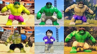 Evolution of Hulk (Bruce Banner) in LEGO Marvel Games