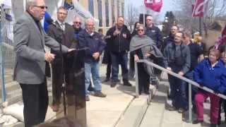 NDP leader Earle McCurdy at Anti-Privatization Rally on Confederation Hill, May 5, 2015.