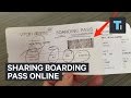 Sharing boarding pass photos online Sharing boarding pass photos online
