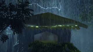 BLACK SCREEN AWESOME Rain Sound on COZY TENT   Rain Sounds for Sleep Study Relax Meditation Focus
