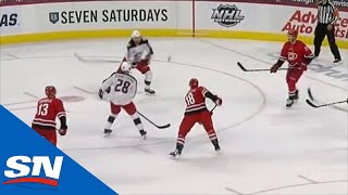 Kevin Stenlund Hammers Puck Out Of Midair Past James Reimer