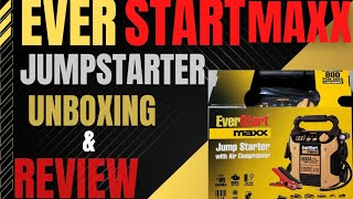 Everstart Maxx 800A Jump Starter w/Air Commpresor Unboxing \u0026 Review