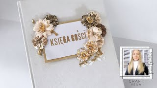 KURS | Pomysł na księgę gości scrapbooking dla początkujących DT TV CRAFTVENA Kasia Gruchała