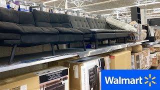 WALMART FURNITURE SOFAS FUTONS CHAIRS TABLES HOME DECOR SHOP WITH ME SHOPPING STORE WALK THROUGH