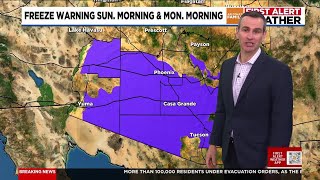 First Alert morning for Freeze Morning in parts of Arizona