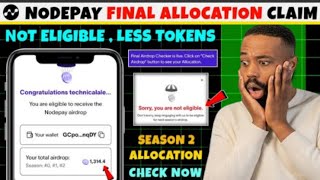 Nodepay Final Airdrop Checker is Live | Nodepay Not Eligible Solution New All Update Today