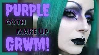 Purple Goth Make Up GRWM - everyday goth look! | lilachris