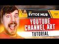 How to Make a YouTube Banner (YouTube Channel Art Tutorial 2022) in Photoshop. || Freepik Design PSD