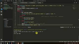 How to make number guessing game in python[short method]