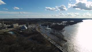 2019 Nebraska Flood Drone Footage - Highway 50 Bridge, Platte River, Louisville