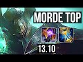 MORDEKAISER vs IRELIA (TOP) | 4/1/9, 800K mastery | KR Master | 13.10