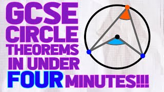 Revise Circle Theorems for GCSE Maths (IN UNDER 4 minutes!!!)