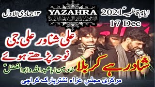 Shaad Rahy Karbala | Ali Shanawar Ali Jee Live noha Nastar Park Karachi  | Ayam e Fatimiyah 2021
