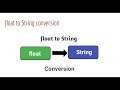 float to string conversion in java | How to Convert Float to String in Java