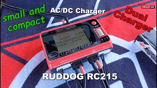 Dual LiPo Charger - small and compact - RUDDOG RC215 AC Dual Channel LiPo Battery AC/DC Charger