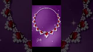 Drawing Ruby Necklace_红宝石钻石大套链设计_珠宝设计_ipad jewelry design_procreate