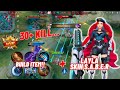 COBAIN HERO LAYLA PAKE SKIN SABER TERLALU OVER POWER!! AUTO GODLIKE 30+ KILL || Mobile Legends