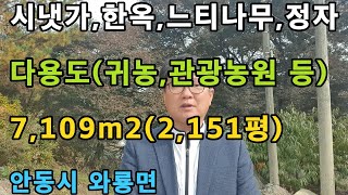 경북 안동시 와룡면 안동부동산 안동땅 시골땅 매매