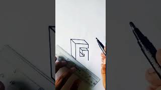 How to draw#3dletter G#shortvideo #very easy#easy 3D drawing art