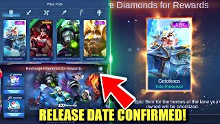 GET EPIC SKIN FOR 100 DIAMONDS CONFIRM RELEASE DATE | MOBILE LEGENDS