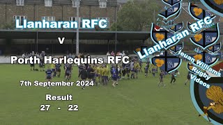 Llanharad R.F.C. v Porth Harlequins R.F.C. 7th September 2024